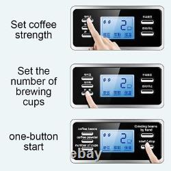1000W Coffee Maker Machine Home Automatic LED-Display Bean Grinder Fresh Grindin