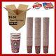 1000 Ct Disposable Paper Hot Coffee Cups Coffee Bean Design Wholesale Lot 16oz