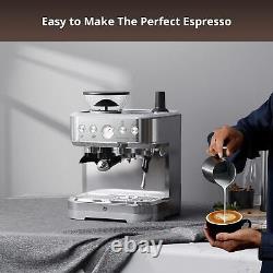 15 Bar Automatic Espresso Coffee Machine with Grinder 88 Fluid Ounces Water Tank