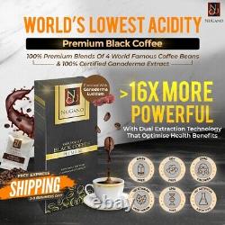 18X Nugano Black Coffee Ganoderma Lucidum Reishi Arabica Beans Sugar Free