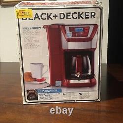 2014 BLACK+DECKER Mill&Brew 12-cup Programmable CoffeeMaker, CM5000RD, Red New