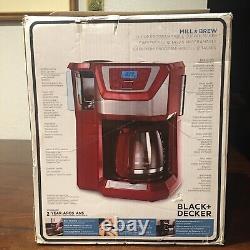 2014 BLACK+DECKER Mill&Brew 12-cup Programmable CoffeeMaker, CM5000RD, Red New