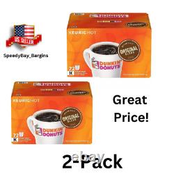 2 Pack Dunkin' Donuts Original Blend K-Cups, Medium Roast (72 ct.) FREE S&H