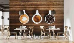 3D Coffee Bean Cup Wallpaper Wall Mural Removable Self-adhesive 164
