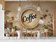 3d Coffee Cup Beans Brown Wallpaper Wall Mural Peel And Stick Wallpaper 330