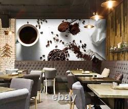 3D Cup Coffee Bean Wallpaper Wall Mural Removable Self-adhesive 101