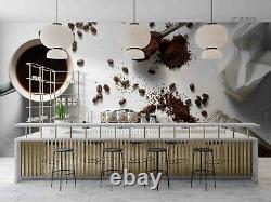 3D Cup Coffee Bean Wallpaper Wall Mural Removable Self-adhesive 101