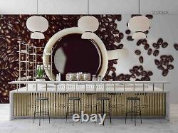 3D Cup Coffee Bean Wallpaper Wall Mural Removable Self-adhesive 159