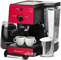 All-In-One Espresso Machine with Milk Frother 7-Piece Set Cappuccino Maker