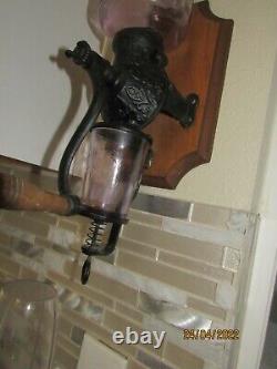 Antique Arcade Crystal Wall Mount Coffee Grinder With Catching Cup Nr. 3