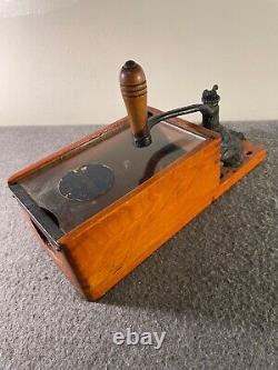 Antique Arcade X-Ray Coffee Grinder Wall Mounted With Original Label (Missing Cup)