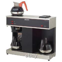 BUNN Pour-O-Matic Three-Burner Pour-Over Coffee Brewer Stainless Steel/Black