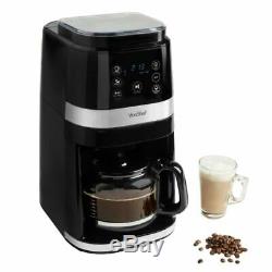 Bean To Cup Coffee Filter Machine 1.5L Instant Maker Grinder 12 Cups 9 Settings