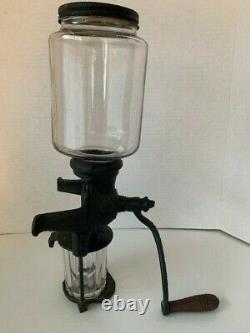 Brighton Vintage Large Wall Mount Coffee Bean Grinder With Catch Cup