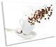 Brown Coffee Beans Cup Picture Single Canvas Wall Art Print White