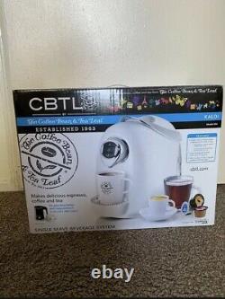 CBTL Coffee Bean & Tea Leaf Single Serve Beverage Machine, WORKING PODS WHITE