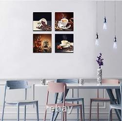 Canvas Wall Art for Kitchen Wall Decor Coffee Bean Coffee Cup Canvas 16x16inch