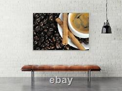 Coffee Beans and Cup of Coffee Canvas Wall Design Painting Print Art Décor