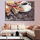Coffee Cup Beans Cinnamon Cookies 1 Piece Canvas Print Wall Art