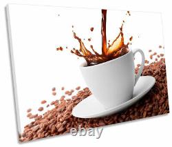 Coffee Cup Beans Kitchen Print SINGLE CANVAS WALL ART Picture