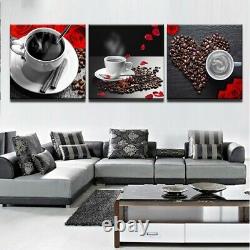 Coffee Cup and Beans 3 Piece Canvas Print Wall Art Poster Home Decoration