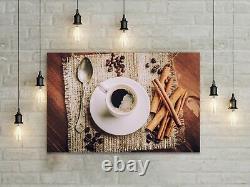Coffee Cup and Beans Canvas Wall Design Painting Print Art Décor Home Decoration