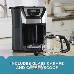 Coffee Maker With Grinder Automatic Whole Bean 12 Cup Machine Quick Touch Brewer