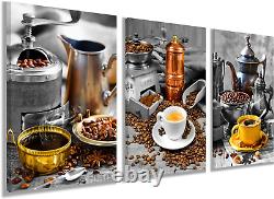 Coffee Wall Decor Kitchen Pictures, Coffee Bean Coffee Cup Canvas Wall Art Restau