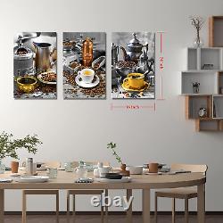 Coffee Wall Decor Kitchen Pictures, Coffee Bean Coffee Cup Canvas Wall Art Restau