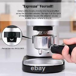 Conical Burr Coffee Grinder, Electric Coffee Bean Grinder 2-14 cups with black