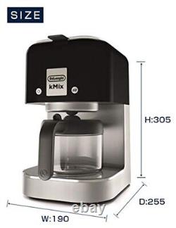 DELONGHI KMIX Drip Coffee Maker COX750J-BK Black 1-6 Cups with Aroma Switch