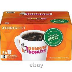 Dunkin' Donuts DECAF Original Coffee 54 to 216 Keurig Kcups Pick Any Size