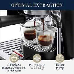 Espresso Machine with Grinder, Bean to Cup Coffee & Cappuccino Maker
