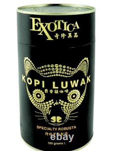 Exotica Kopi Luwak / Arabica / Robusta whole bean (100g) aged coffee bean bucket