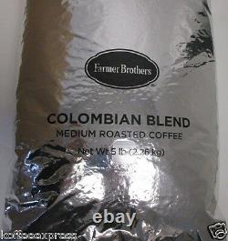 FARMER BROTHER COLOMBIAN BLEND COFFEE BEAN 6-5lb bag's # 1387
