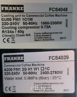 Franke A200 FM1 2G Bean To Cup Foam Master Coffee Commercial Automatic Machine