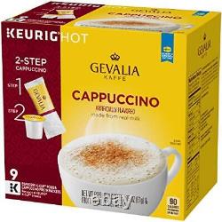 Gevalia Cappuccino K Cups Espresso Coffee Pods Froth Packets Flavor and Creamy