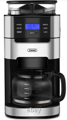 Gevi 10-cup Drip Coffee Maker, Brew Automatic Builtin Burr Grinder, 1.5l Tank 950w