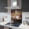 Glass Splashbacks White Coffee Cup With Beans Glass And Accessories