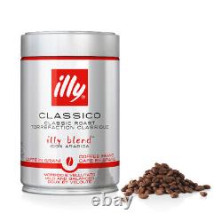 Illy 100% Arabica Espresso Classico Whole Bean Coffee Mild Roast 8 x 250g