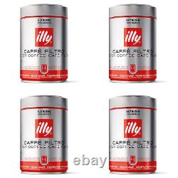 Illy 100% Arabica Ground Coffee from Medium Roasted Coffee Beans 4 x 250g