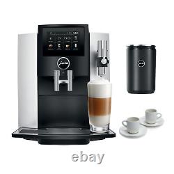 Jura S8 Automatic Coffee Machine Silver with Cool Control Cup and Saucer Set