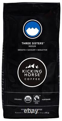 Kicking Horse Coffee Organic Whole Bean Three Sisters Medium Roast 10 oz case o