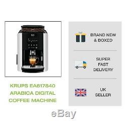 Krups Arabica Digital Bean to Cup Coffee Machine EA817840 Silver/Black NEW