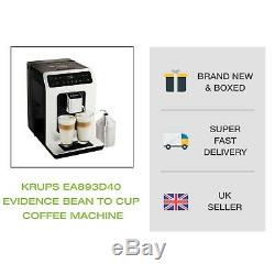Krups Evidence Automatic Bean to Cup Coffee Machine EA893D40 Metal NEW