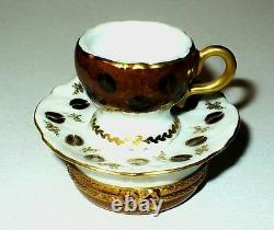 Limoges France Box Coffee Cup & Saucer -coffee Beans- Café Coffee Pot Inside