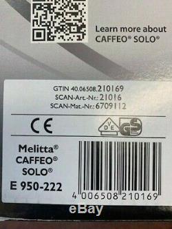MELITTA SOLO PURE BLACK BEAN TO CUP COFFEE MACHINE Model E950-222 BARGAIN