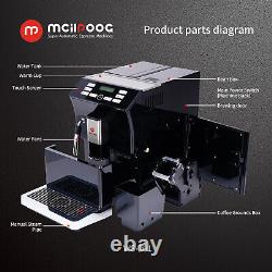 Mcilpoog Super Fully Automatic Espresso Coffee Machine With Manual Steam Wand