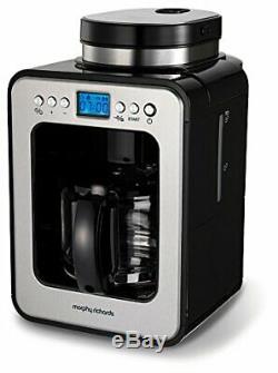 Morphy Richards 162100 Bean to Cup Grind and Brew Coffee Machine, Glass, 600 W