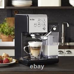 Mr. Coffee One-Touch Espresso Machine with Milk Frother Silver BVMCEM7000DS